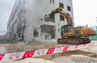 玉塘街道田寮利益統籌項目兩棟工業廠房完成拆除作業，釋放發展空間助力高質量發展